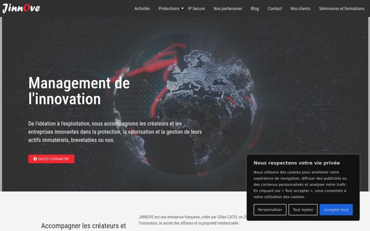 Screenshot of jinnove.eu