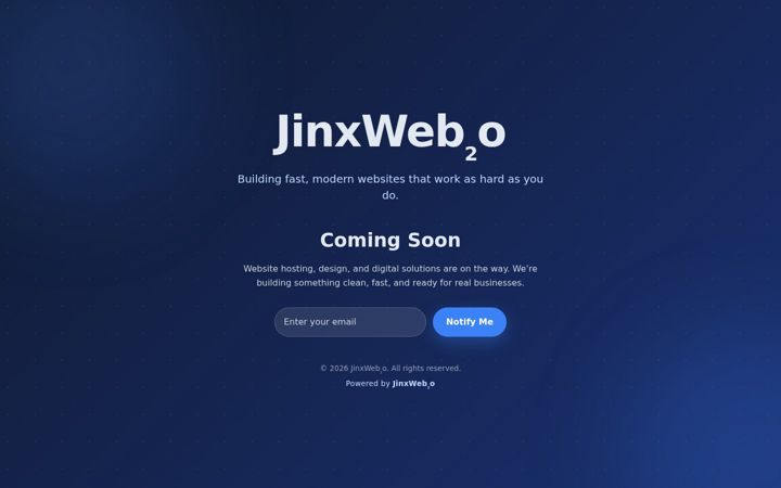 Screenshot of jinxweb2o.com