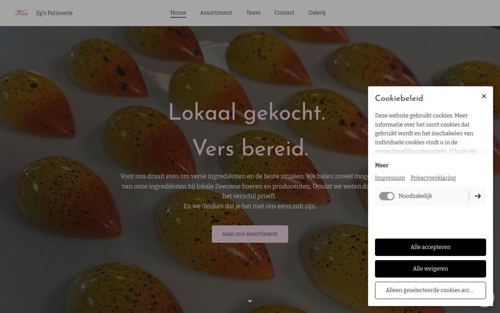 Screenshot of jipspatisserie.nl