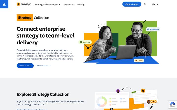 Screenshot of jiraalign.com
