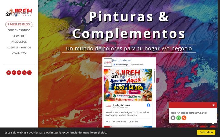 Screenshot of jirehpinturas.com