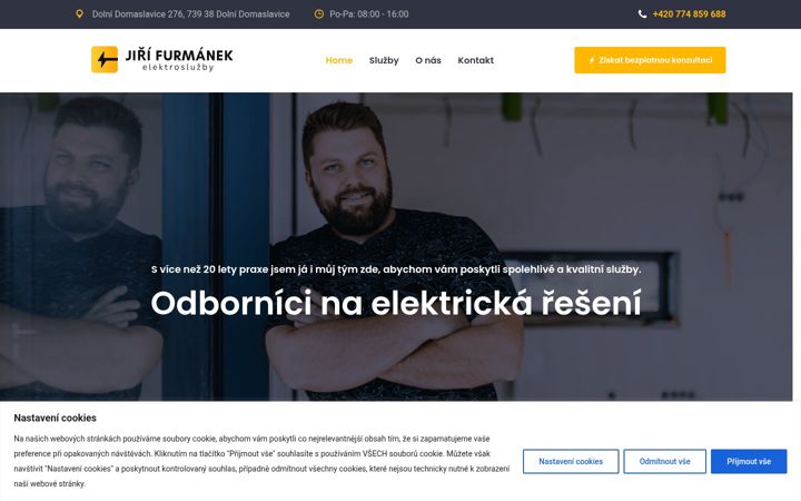Screenshot of jirifurmanek.cz