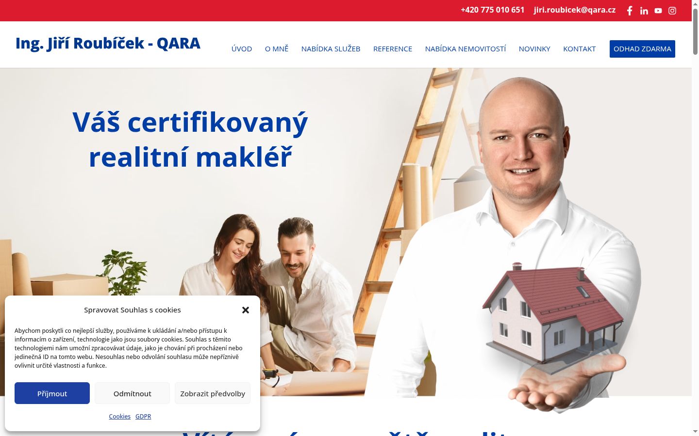 Screenshot tal-banner tal-kunsens muri qabel kwalunkwe interazzjoni