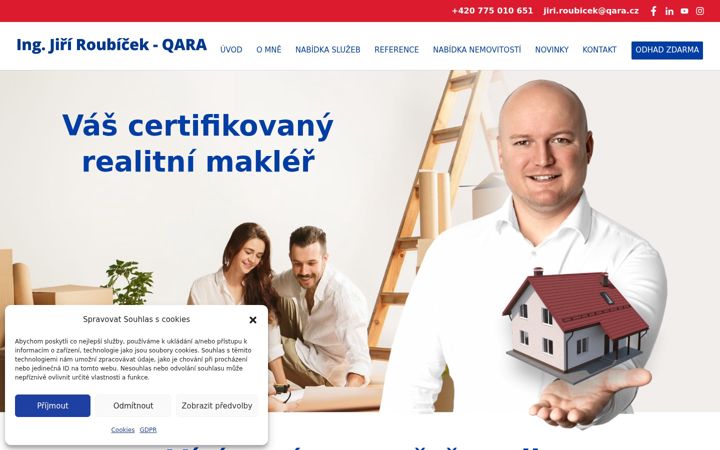 Screenshot of jirkaroubicek.cz