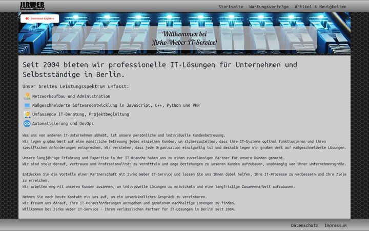 Screenshot of jirweb.de
