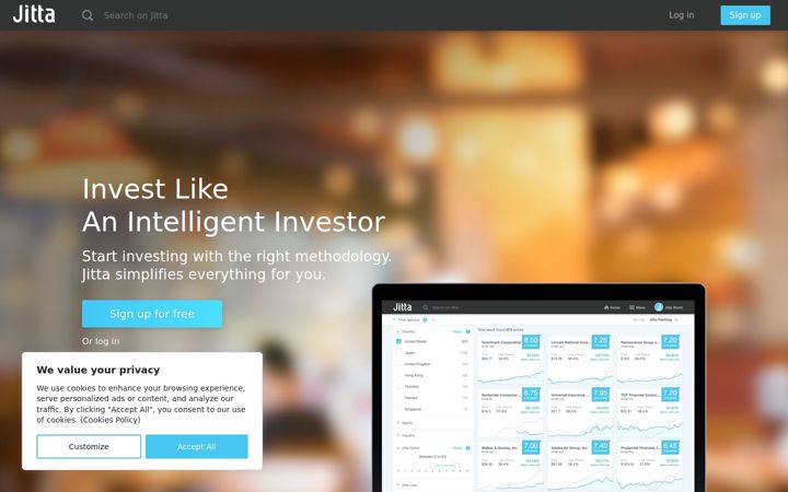 Screenshot of jitta.com