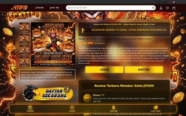 Screenshot of jitu99promo.com