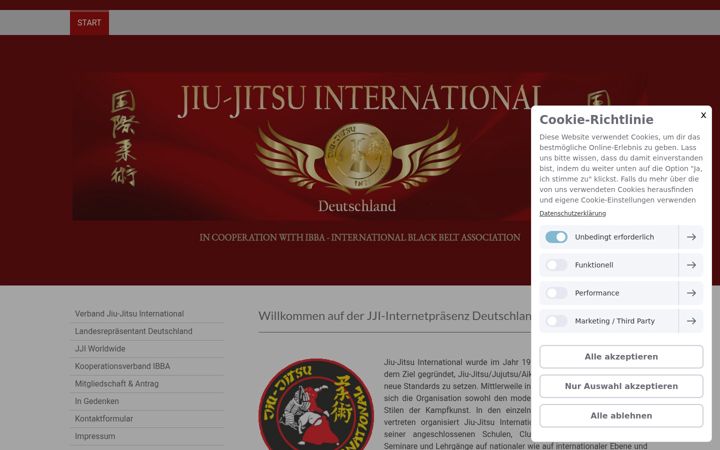 Screenshot of jiujitsuinternational.de