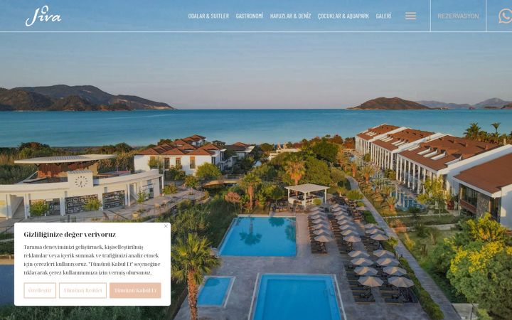 Screenshot of jivabeachresort.com