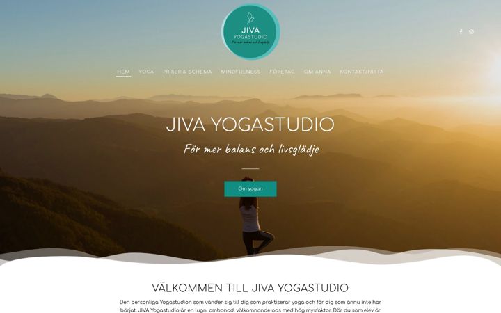 Screenshot of jivayogastudio.se