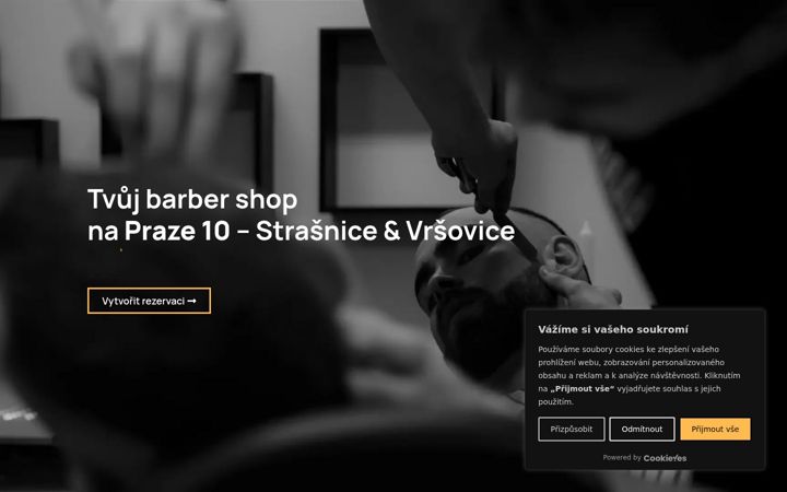 Screenshot of jjbarbershop.cz