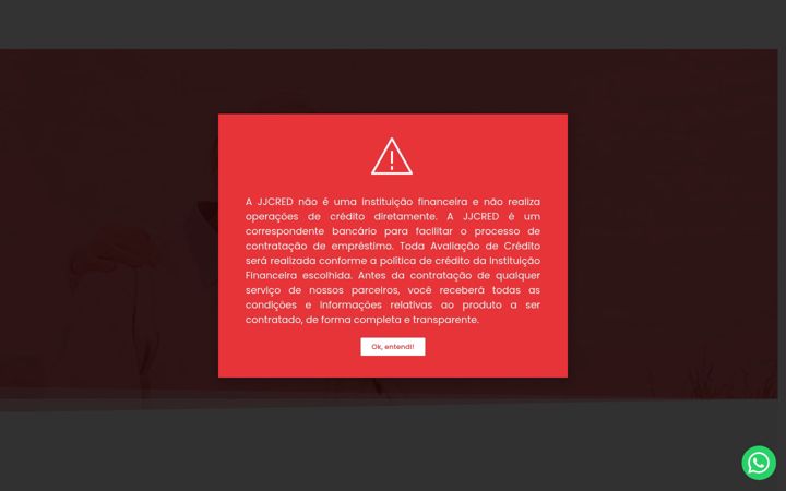 Screenshot of jjcred.com.br