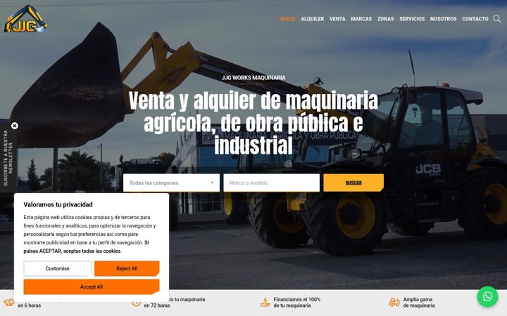 Screenshot of jjg-works-maquinaria.com
