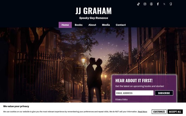 Screenshot of jjgrahambooks.com