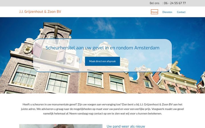 Screenshot of jjgrijzenhoutenzoon.nl