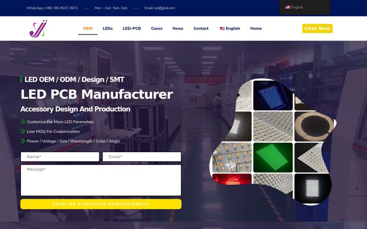 Screenshot of jjled.com