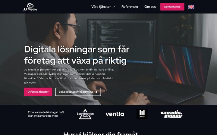 Screenshot of jjmedia.se
