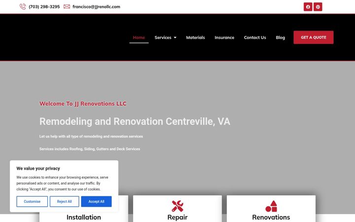 Screenshot of jjrenollc.com