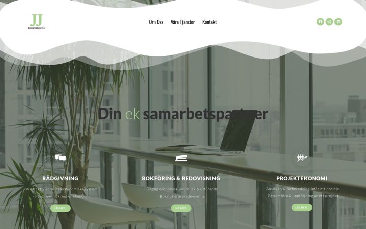 Screenshot of jjsamarbetspartner.se