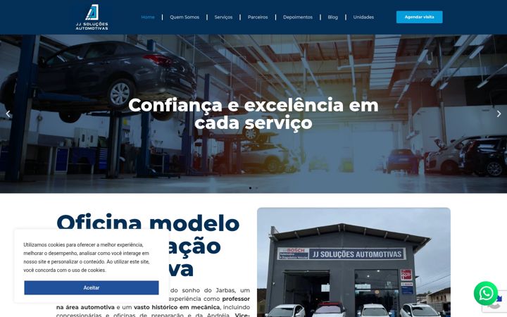 Screenshot of jjsolucoesautomotivas.com