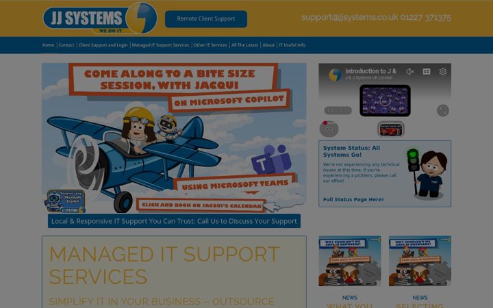 Screenshot of jjsystems.co.uk