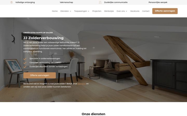 Screenshot of jjzolderverbouwing.nl