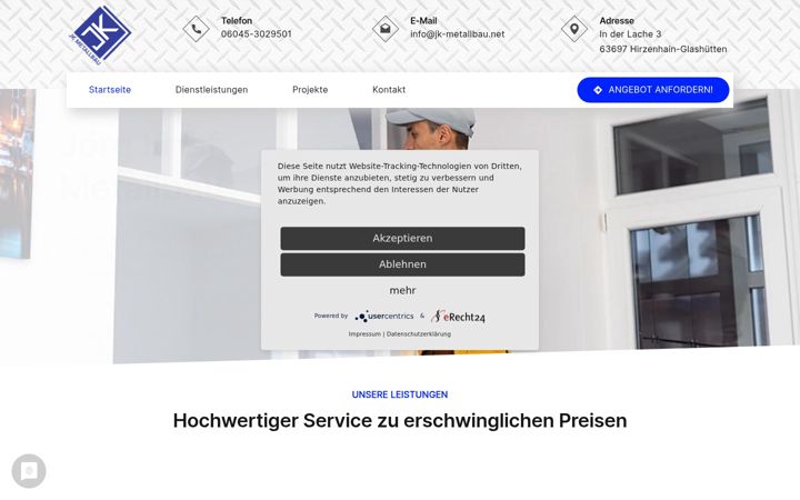 Screenshot of jk-metallbau.net