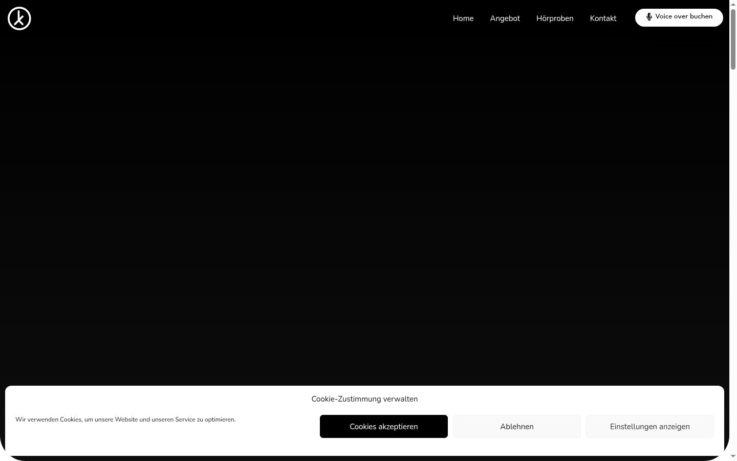 Screenshot del banner di consenso mostrato prima di qualsiasi interazione