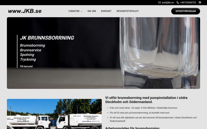 Screenshot of jkb.se
