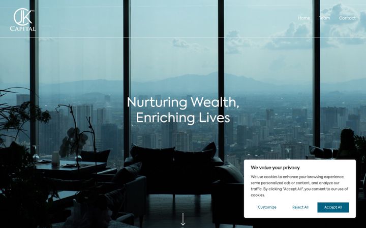 Screenshot of jkccapital.com