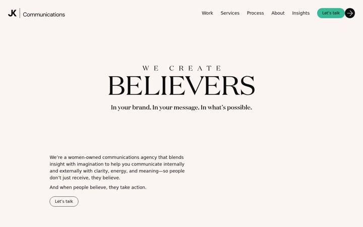 Screenshot of jkcommsagency.com