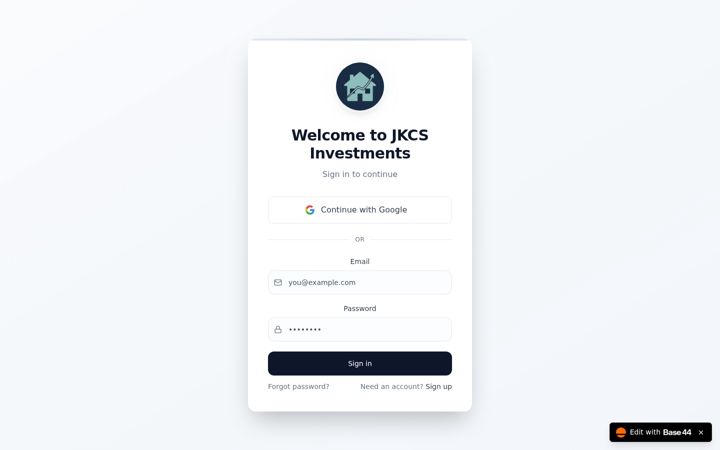 Screenshot of jkcsinvestments.com