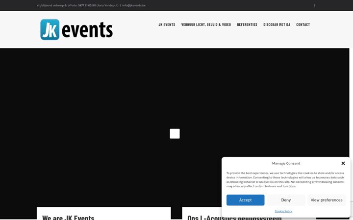 Screenshot of jkevents.be