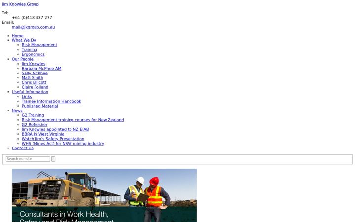 Screenshot of jkgroup.com.au