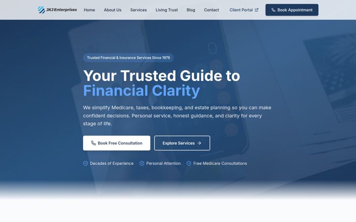 Screenshot of jkjenterprises.com