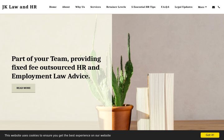 Screenshot of jklawhr.co.uk