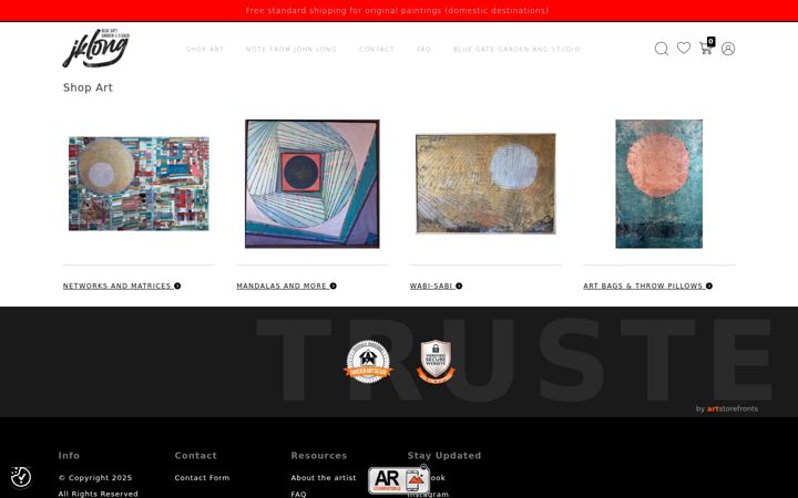 Screenshot of jklongart.com