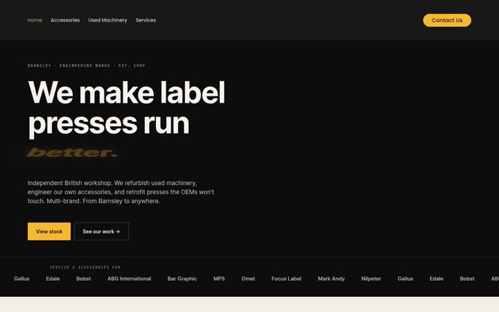 Screenshot of jkmachinery.co.uk