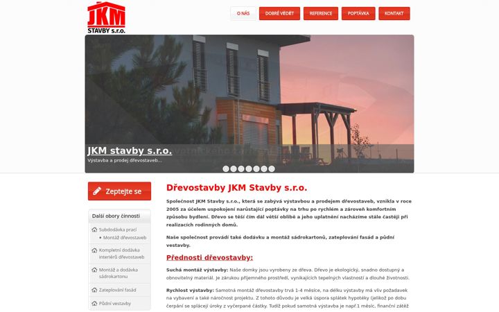 Screenshot of jkmstavby.cz