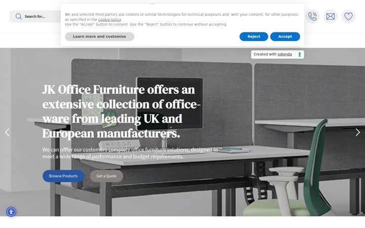 Screenshot of jkofficefurniture.ie