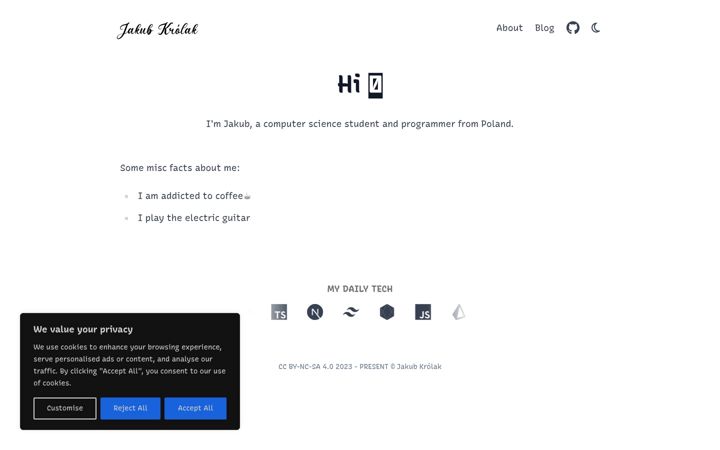 Screenshot of jkrolak.pl