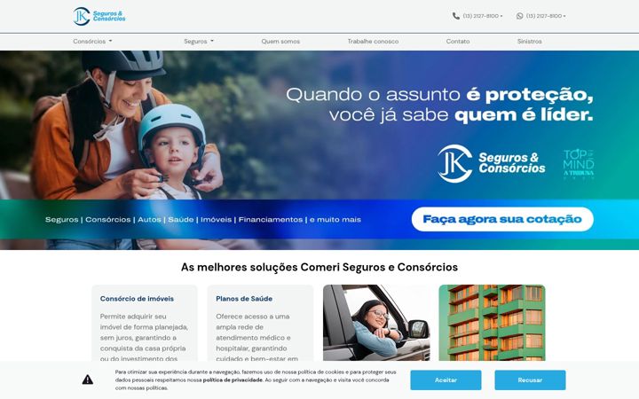 Screenshot of jkseguros.com.br