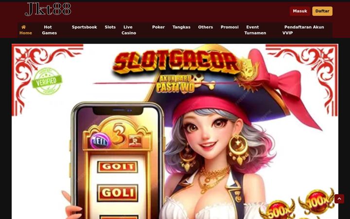 Screenshot of jkt88.org