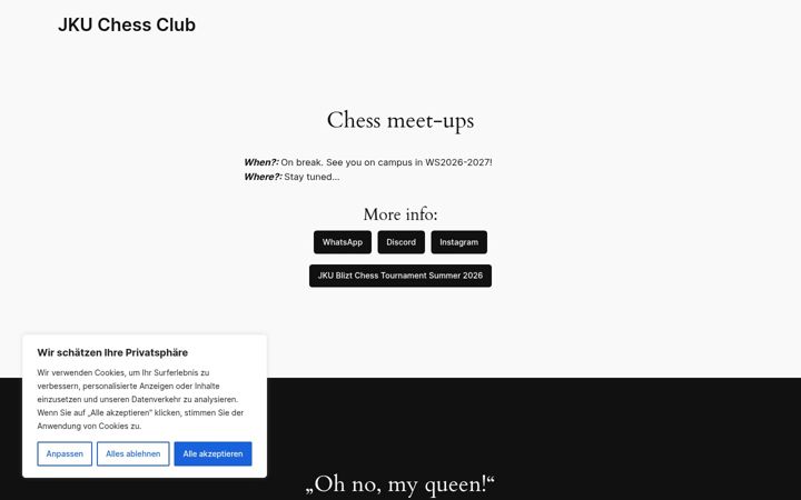 Screenshot of jku-chessclub.at