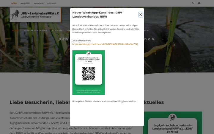 Screenshot of jkv-nrw.de