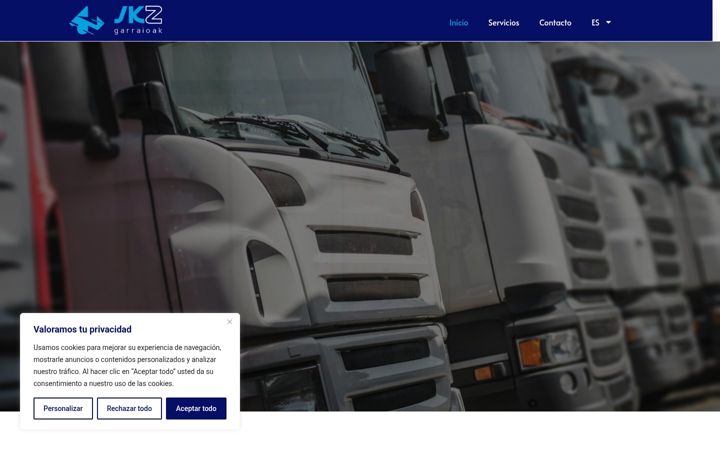 Screenshot of jkztransportes.com