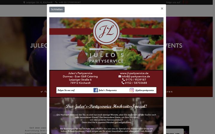 Screenshot of jl-partyservice.de