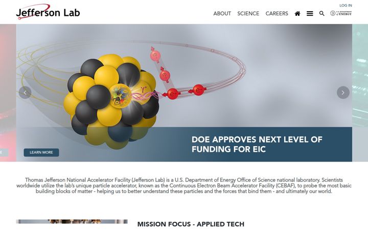 Screenshot ta' jlab.org