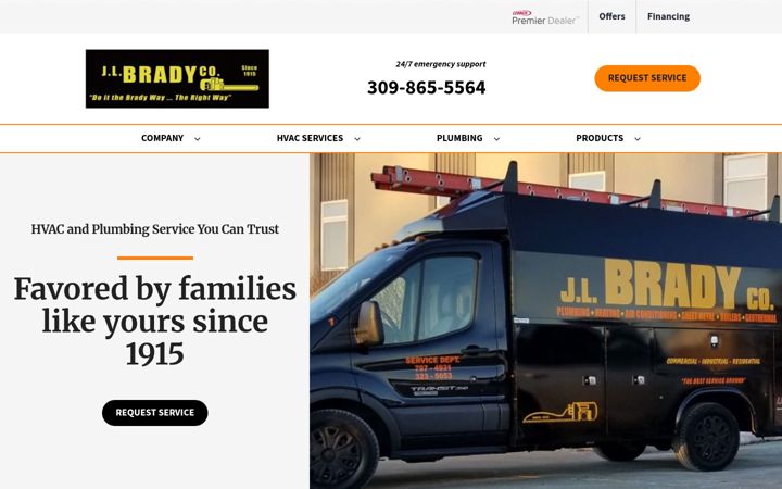 Screenshot of jlbradyco.com