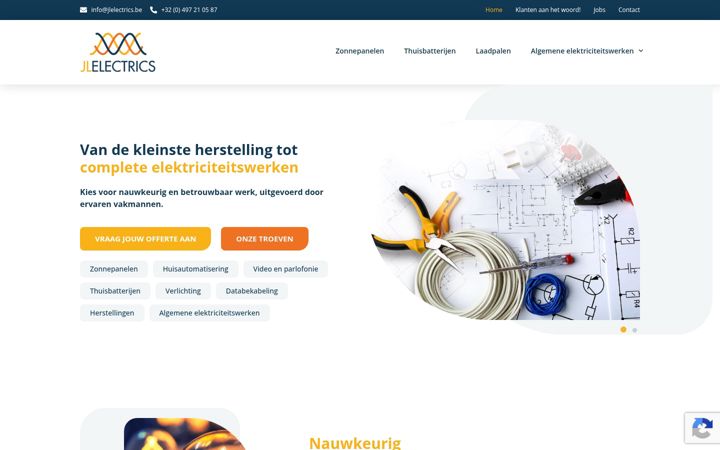 Screenshot ta' jlelectrics.be